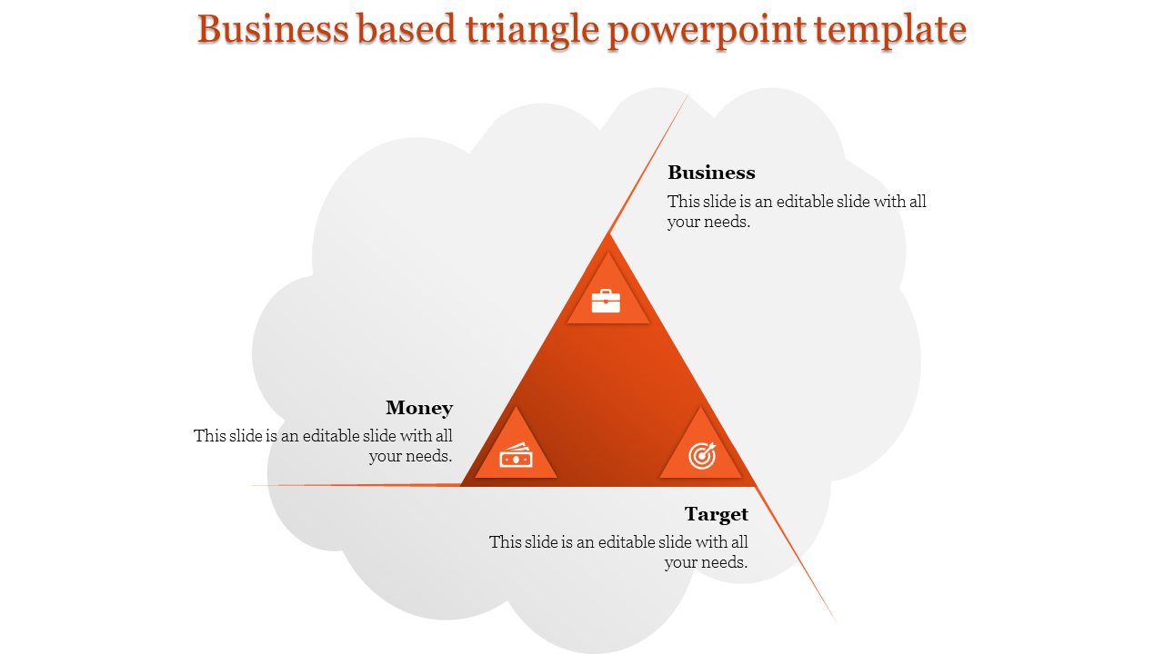 Triangle powerpoint template-Orange